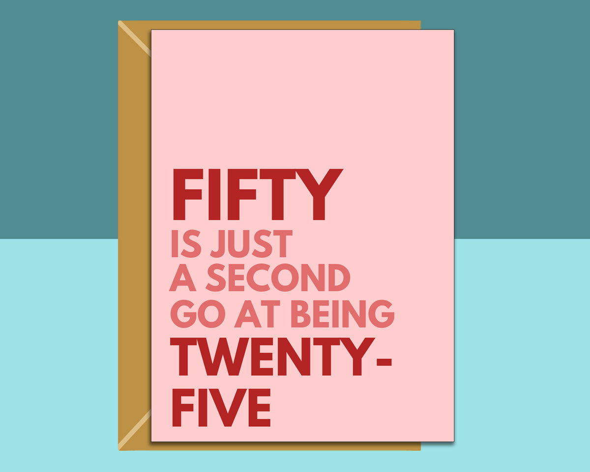 Funny 50th Birthday Card For Him or Her