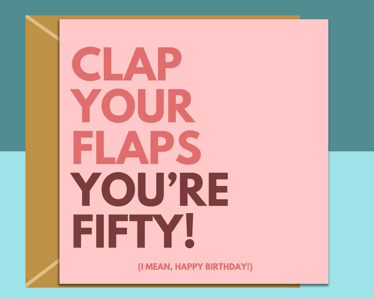 Funny 50th Birthday Card | Rude greetings card for bestie, friend, mum, sister, anyone turning 50 years old