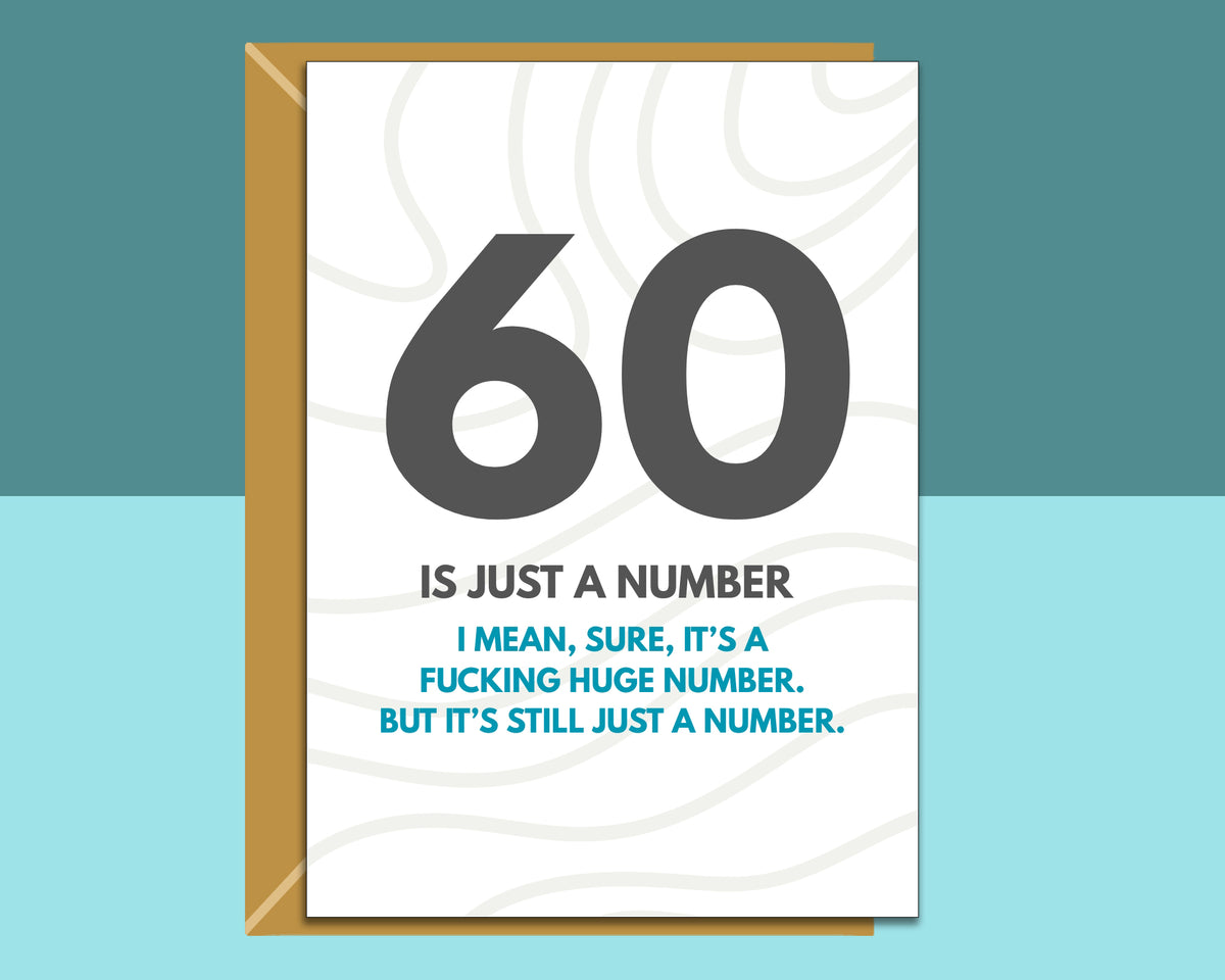 Funny 60th Birthday Card For Him or Her