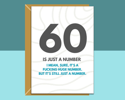 Funny 60th Birthday Card For Him or Her