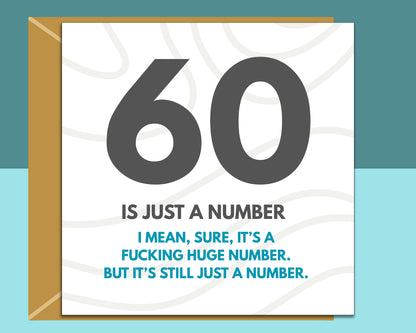 Funny 60th Birthday Card For Him or Her