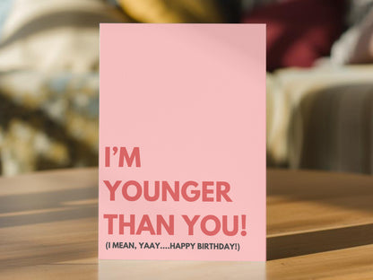 Funny Birthday Card - For Him or Her, Bestie, Friend, Sister - Gift Ideas