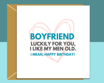 Funny Boyfriend Birthday Card For Him