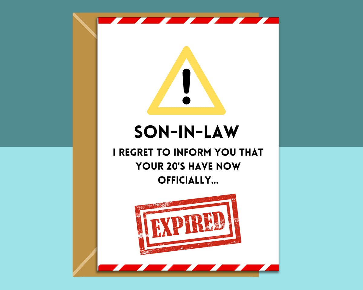 Funny Son-in-law 30th Birthday Card