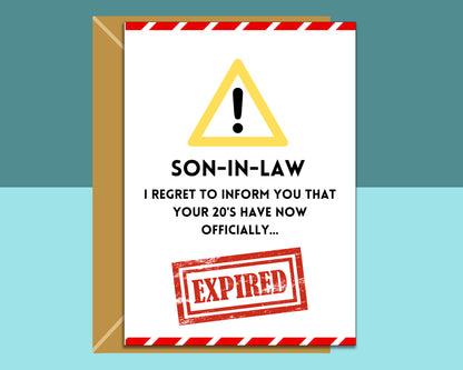 Funny Son-in-law 30th Birthday Card