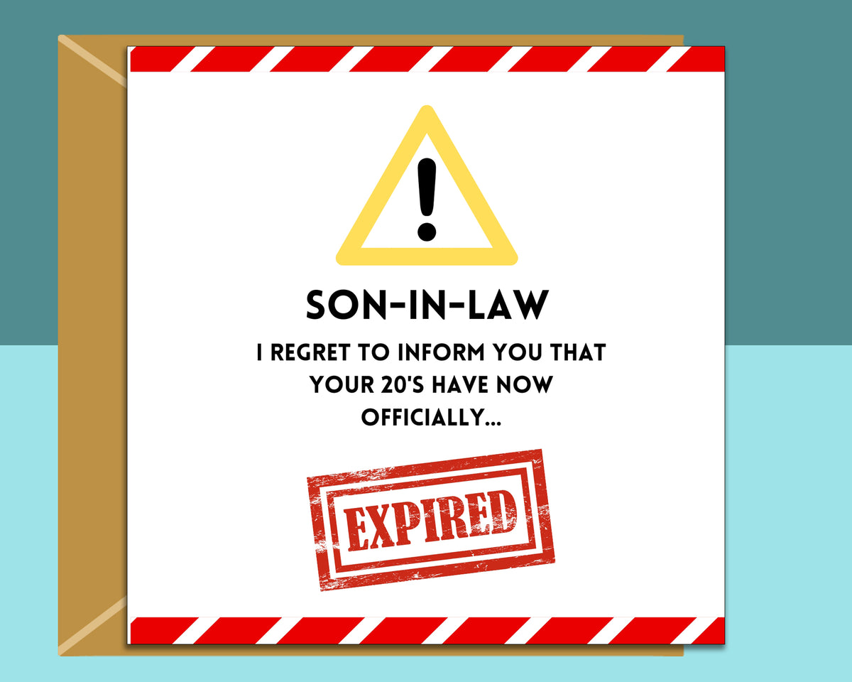 Funny Son-in-law 30th Birthday Card