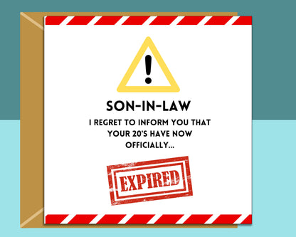 Funny Son-in-law 30th Birthday Card