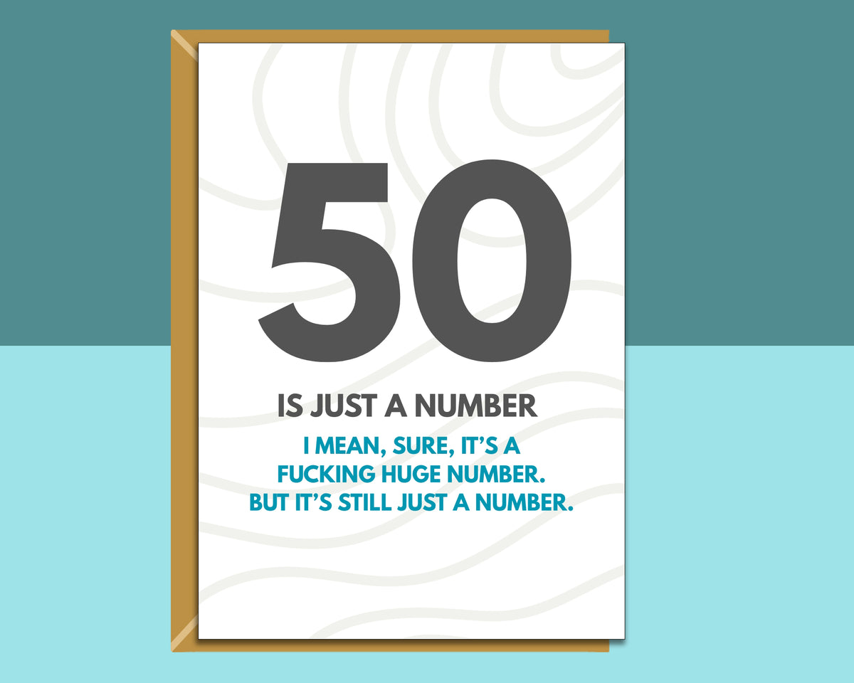 Funny 50th Birthday Card For Him or Her
