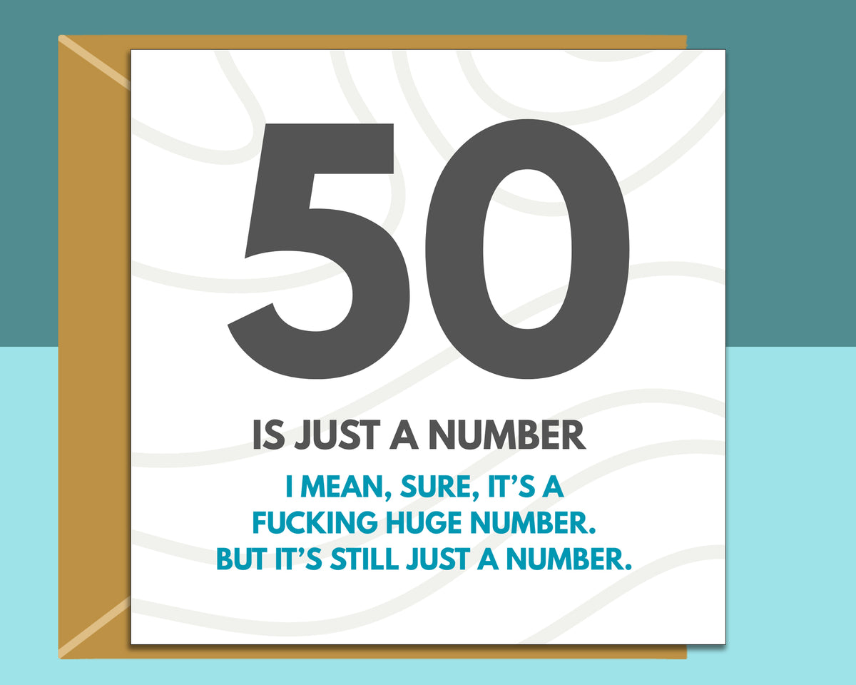 Funny 50th Birthday Card For Him or Her