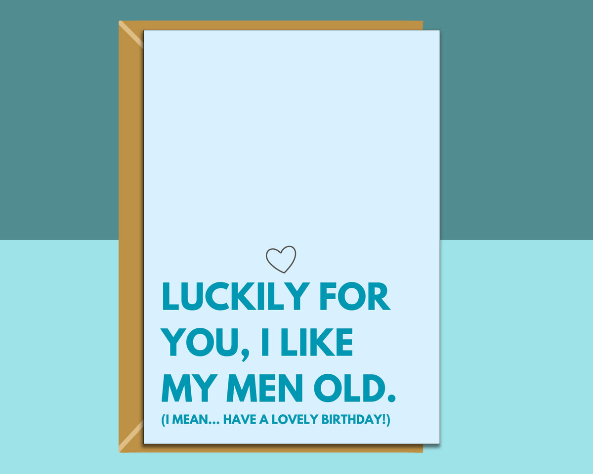 Funny Birthday Card for Boyfriend, Fiancé or Husband - 3 Sizes Available