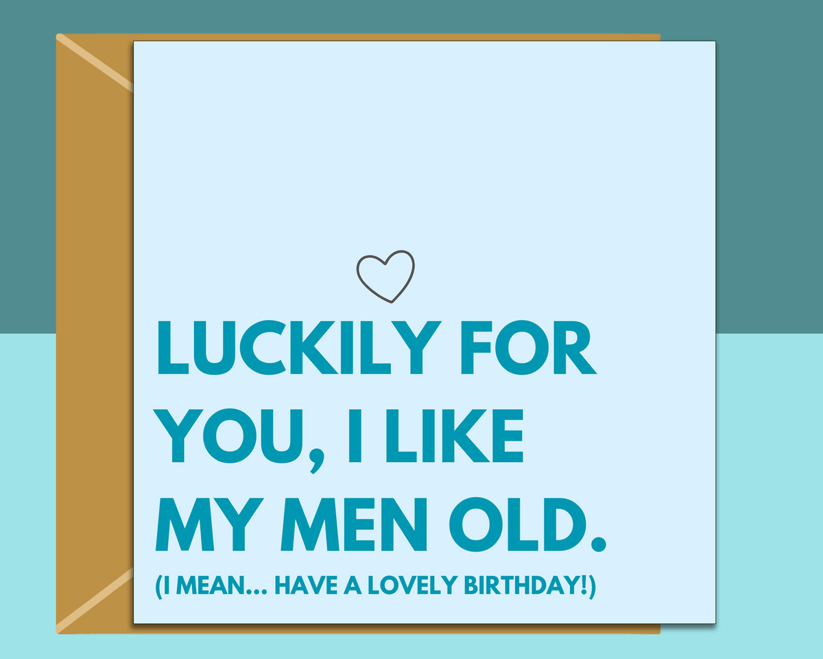 Funny Birthday Card for Boyfriend, Fiancé or Husband - 3 Sizes Available