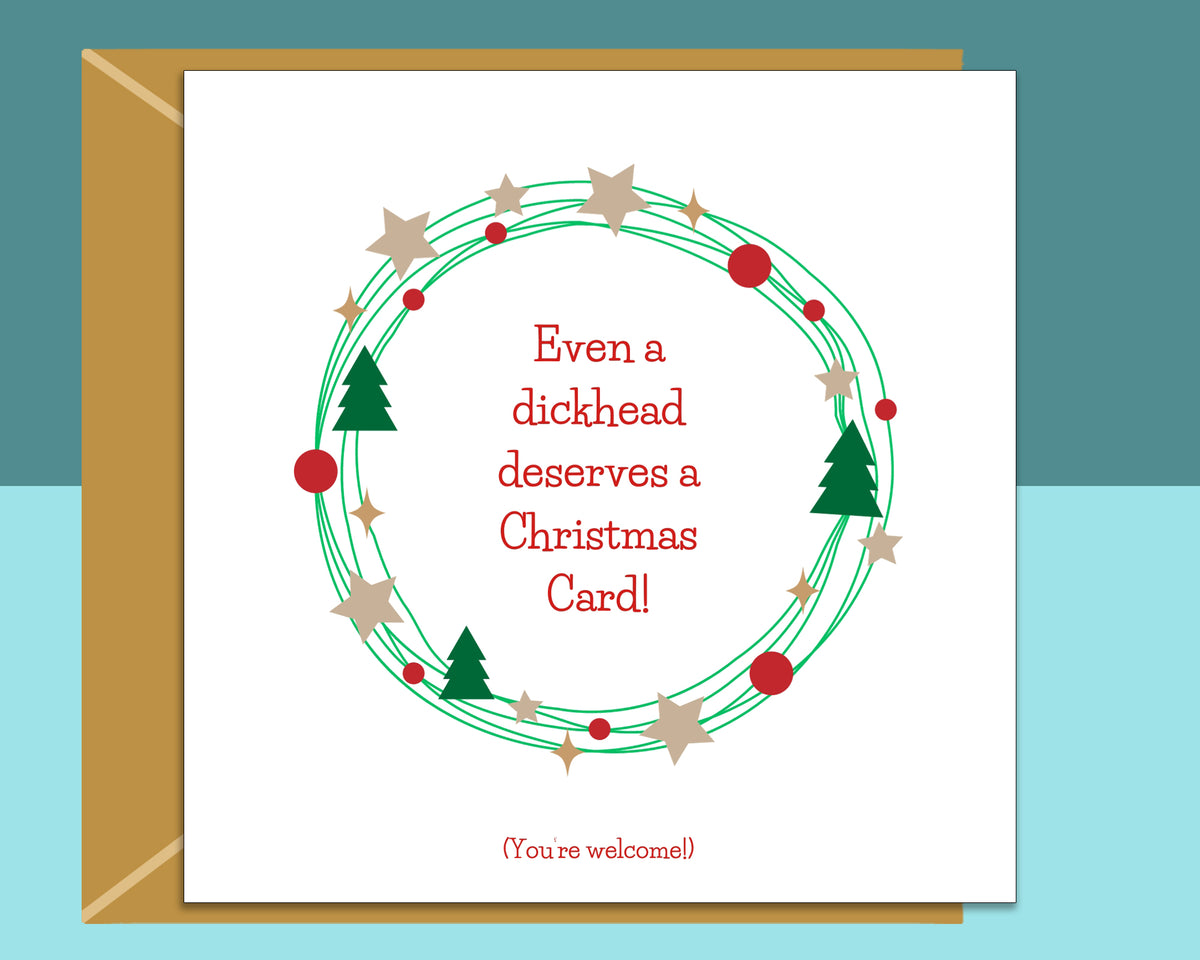 Funny Christmas Card - For Him or For Her - Rude - Ideal Xmas Card