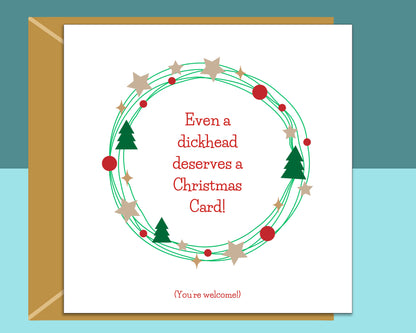 Funny Christmas Card - For Him or For Her - Rude - Ideal Xmas Card