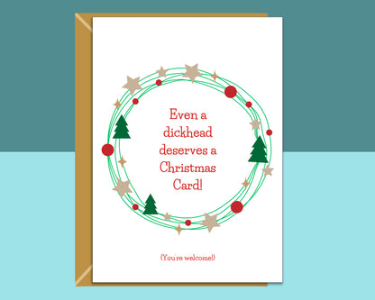 Funny Christmas Card - For Him or For Her - Rude - Ideal Xmas Card